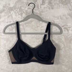 Honeylove Women's Crossover Bra Wireless Comfort Mesh 32B Black/Tan